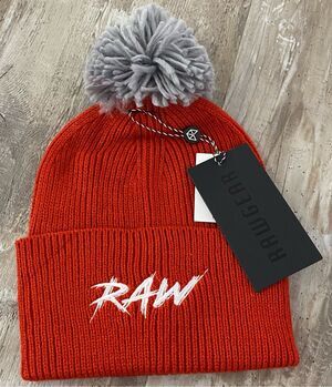 Raw RawGear Winter Red Stocking Cap Hat One Size